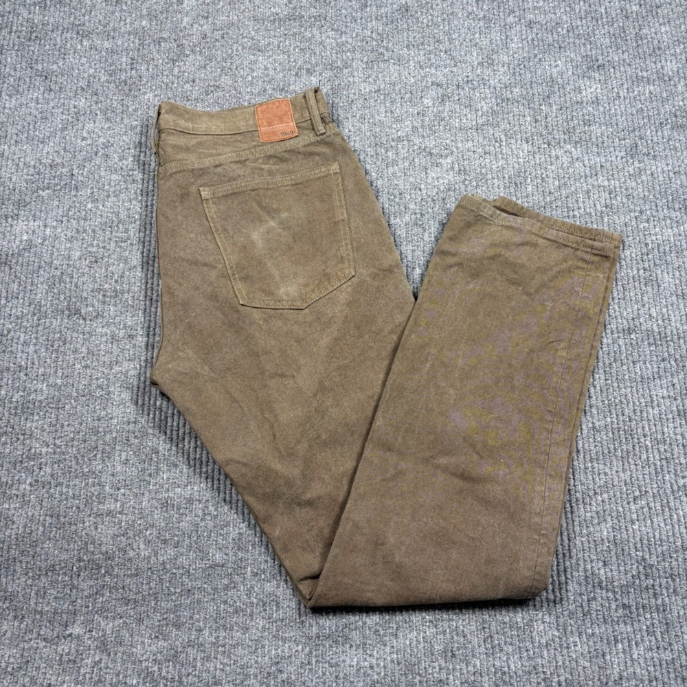 Gap Pants Mens 34x32 1969 Slim Fit Brown Canvas Button Fly Casual Office